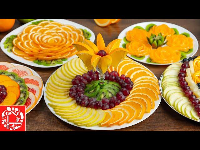 Beautiful fruit CUTTING for the Festive table! 5 Fruit Plates for New Year 2021