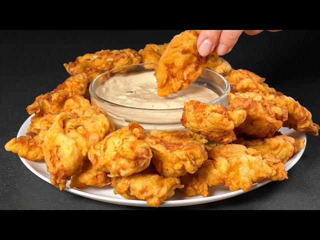 Homemade crispy chicken recipe in 5 minutes! Chicken according to KFC art