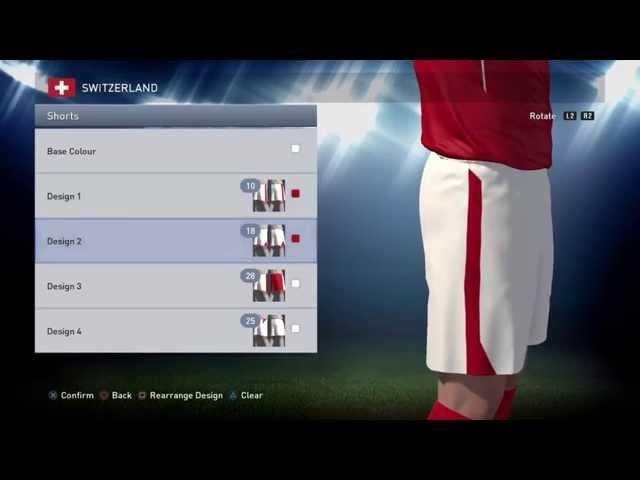 PES 2015 Most Accurate Kit Editing PS4/XBOX1 - SWITZERLAND Kit Tutorial