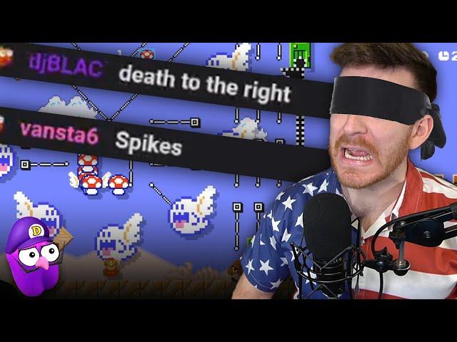 Blindfolded Mario Maker, and Twitch Chat has to guide me (VOD)