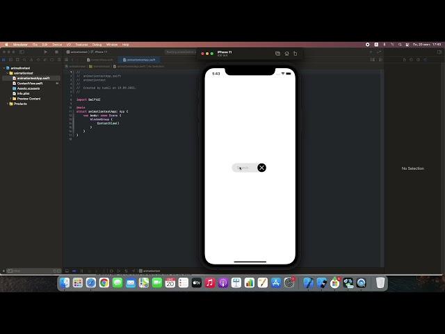 SwiftUI 3.0 - Search Bar button animation demo.