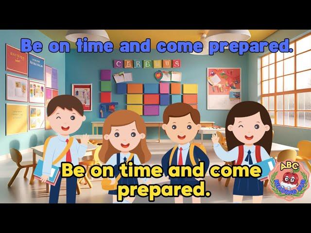 Reading Practice for Kids | Learn Classroom Rules with Simple English Sentences