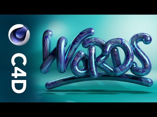 Words 3D design | Cinema 4D R25