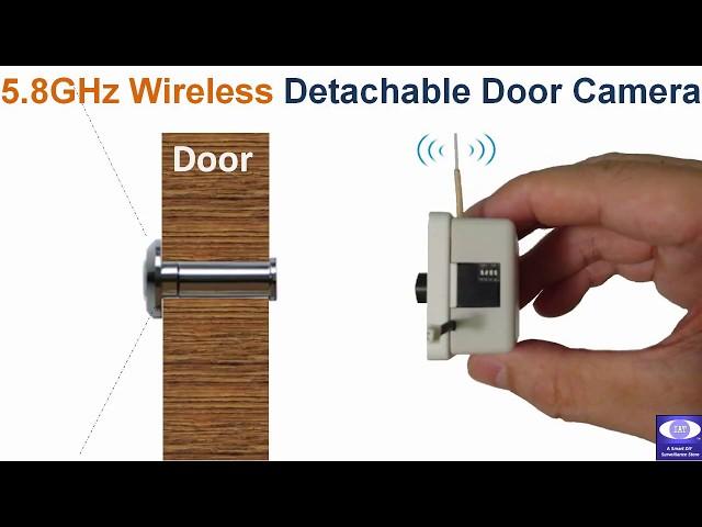 5.8GHz Wireless Detachable Peephole Door Camera and advanced DVR for home Surveillance Remote View