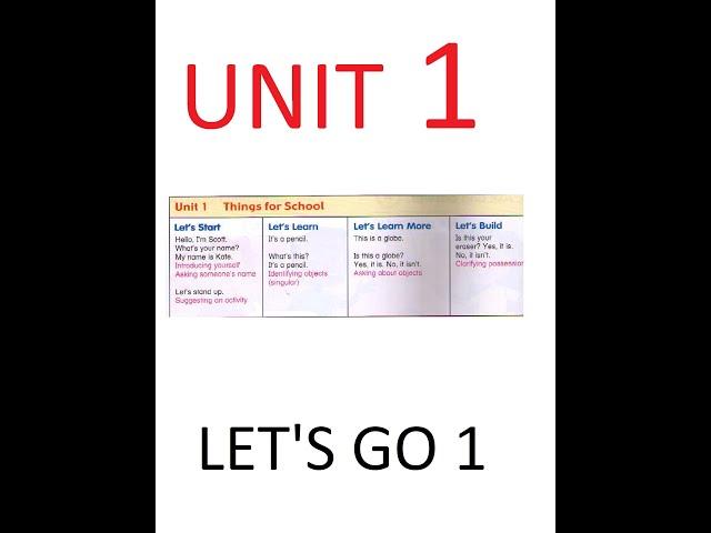 Let's go 1   unit 1