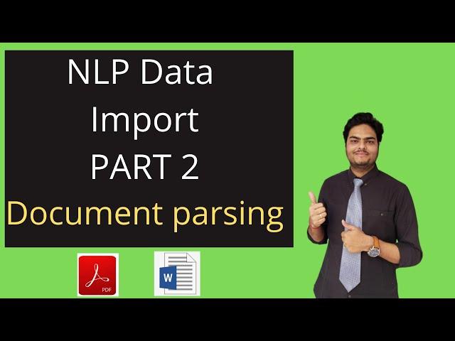 NLP Data Import part 2 - Document parsing|How to parse pdf files in Python|Document parsing Python