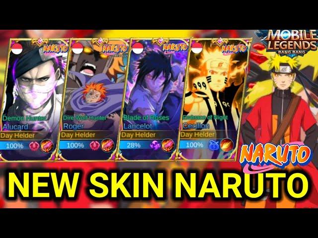 NEW NARUTO SKIN MOBILE LEGENDS! THERE ARE MANY WE TRY EVERYTHING