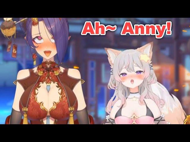 Giri shows her Ahegao face to Anny..