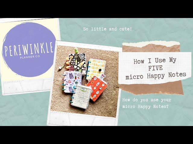 Happy Planner Micro Happy Notes - Flip Thru of my FIVE!