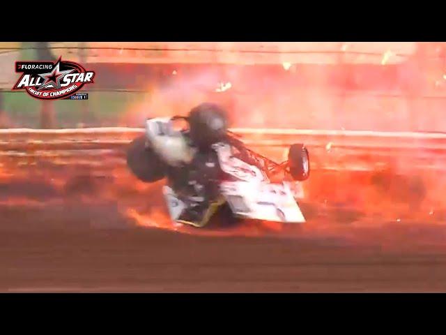 Zeb Wise Walks Away From Fiery Sprint Car Crash