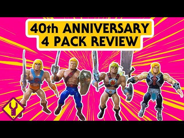 REVIEW of the Masters of the Universe Origins He-Man 40th Anniversary 4-Pack