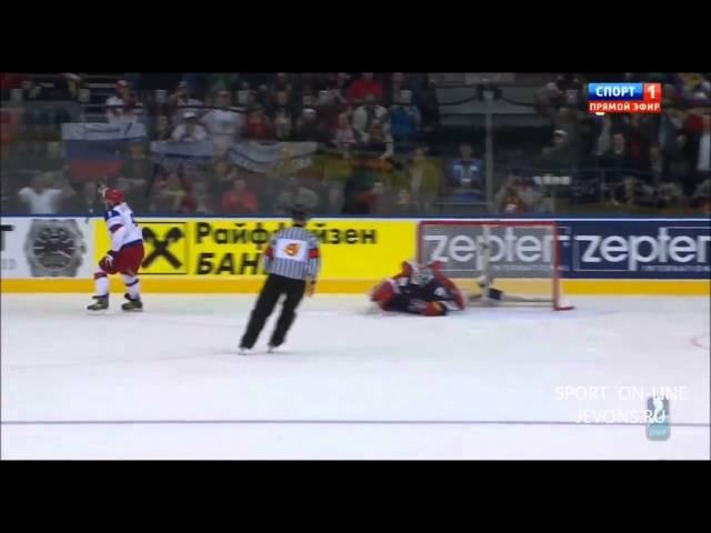 Россия - США   6-1. Все голы. Чемпионат мира по хоккею 2014.