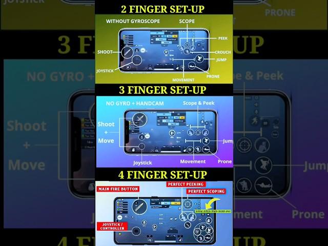 2,3,4 - FINGER CLAM SET-UP CONTROL SETTING  #pubg #shorts #bgmi #setup #foryou #trending #ytshorts