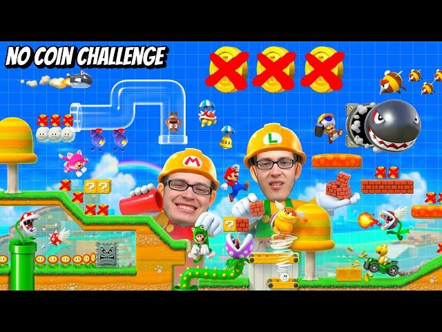 Ist eine NO COIN CHALLENGE in Mario Maker 2 möglich?