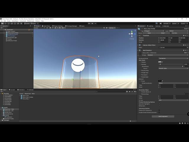 TWO Ways of Getting a Glass Blender Object to Look like Glass in Unity - One With and Without  PNG.