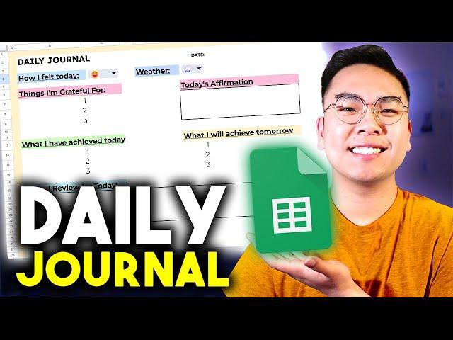 Google Sheets DAILY JOURNAL for your DAILY Reflections! *TUTORIAL*