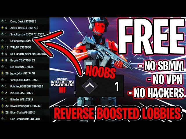 *WORKS EVERYGAME* How to Reverse Boost/Get easier lobbies in MW3