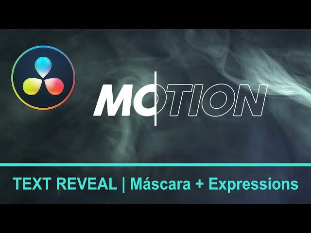 DaVinci Resolve Fusion - Text Reveal. Tutorial como animar um texto usando mascara e expressions.