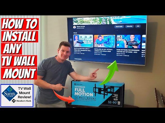 Member's Mark FULL MOTION Extended TV Wall MOUNT | Install & Review