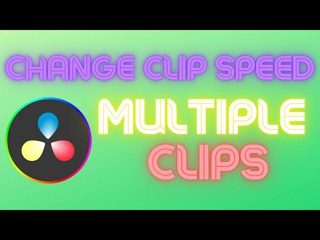 Change Clip Speed of MULTIPLE Clips (Quick Tutorial)