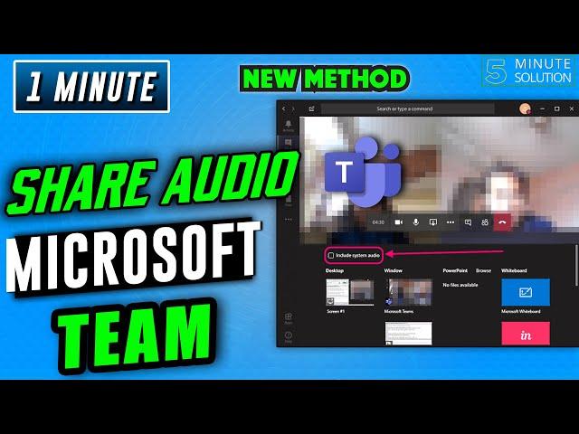 How to share audio on microsoft teams 2024