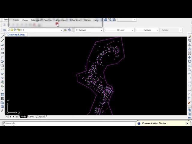 Tutorial 1: SW DTM  Draw Contour from surveyed points in autoCAD