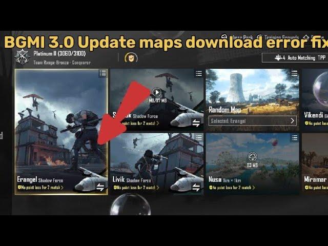 Bgmi 3.0 update maps download error fix l BGMI new update 3.0 map Problem fix