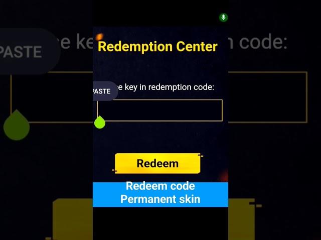 Redeem code permanent skin!!!