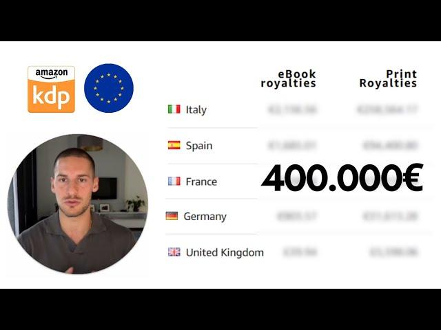 How i made 400.000€ in Europe with Amazon KDP (country by country)