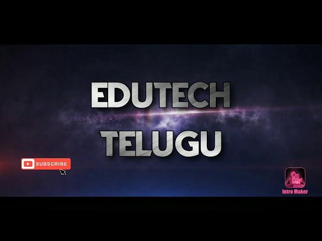 My edutech telugu channel promo or it is an intro