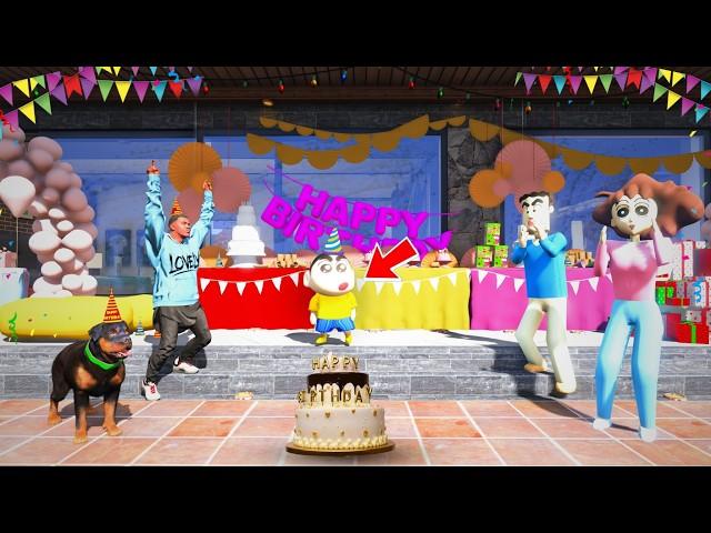 Shinchan Birthday Celebration in GTA 5 | Lovely Surprise Gift In Shinchan Birthday Party