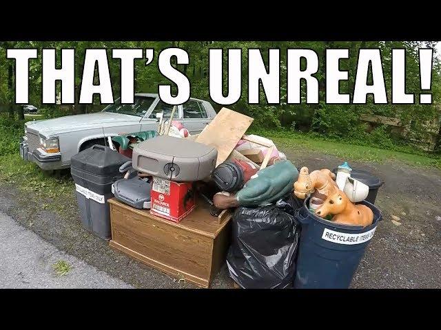 I FOUND ALL OF THIS IN THE TRASH! Garbage Day Picking!