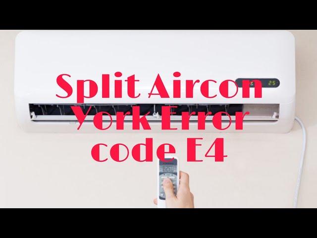 #SplitAircon How to Repair York Split type E4 error Easy Tips.