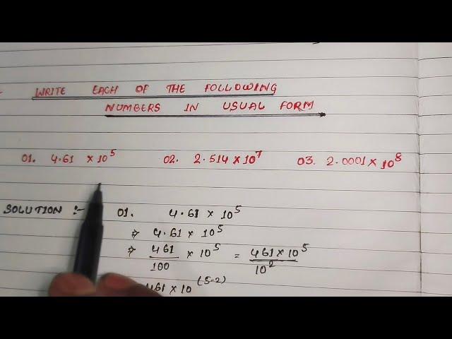 Change Standard Form To Usual Form || Exponent || Class-8th NCERT || Maths Ch-2 || Usual Form ||