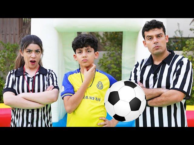 Jason and Alex Play Slippery Football with Referee Sara