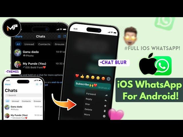 iOS WhatsApp On Android (New Update) | iPhone WhatsApp For Android 2024