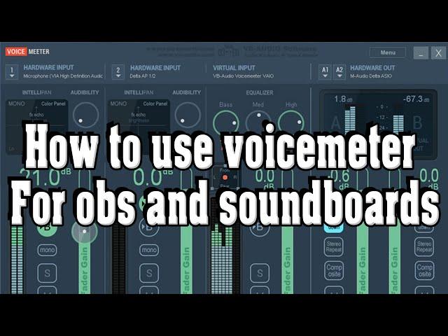 How to setup voice meter for obs and soundboard