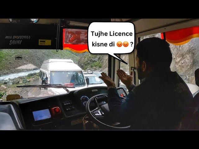 Bus Driver ANGRY and FRUSTRATED on lane violators  | JKSTC Bus Struggling in Dangerous Traffic