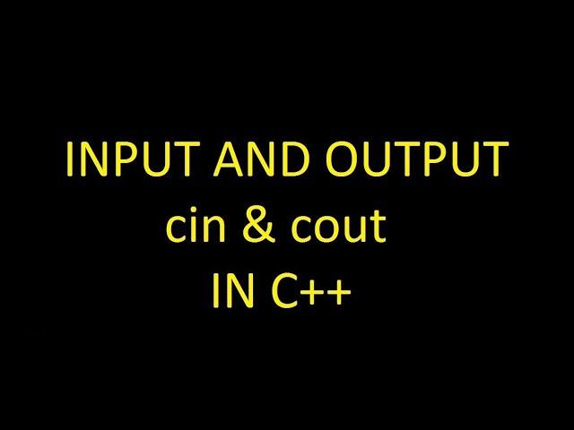 Lecture 4, Input Output Instructions in C++ in Urdu