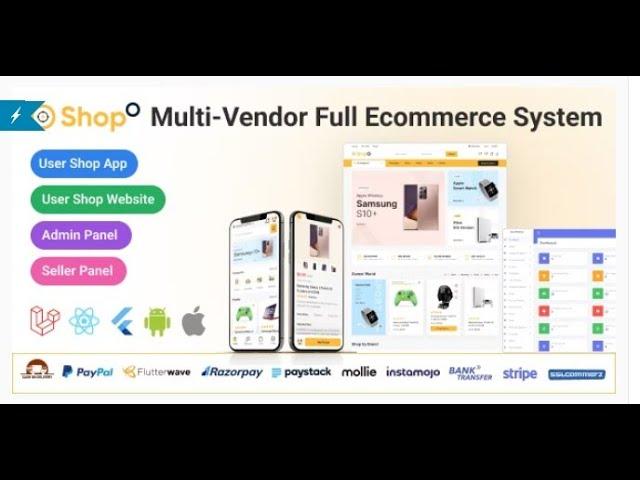 Shopo eCommerce   Multivendor eCommerce Flutter App with Admin Panel, Website & PWA