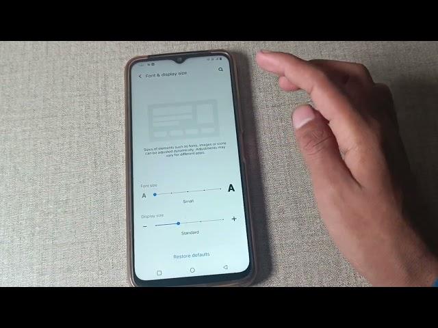 vivo y21T change font size,how to change font size in vivo y21T