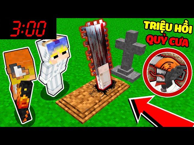 TÔ GÀ THỬ THÁCH 24H TRIỆU HỒI QUỶ CƯA VÀO 3H SÁNG TRONG MINECRAFT*TRIỆU HỒI CHAINSAW MAN KINH DỊ