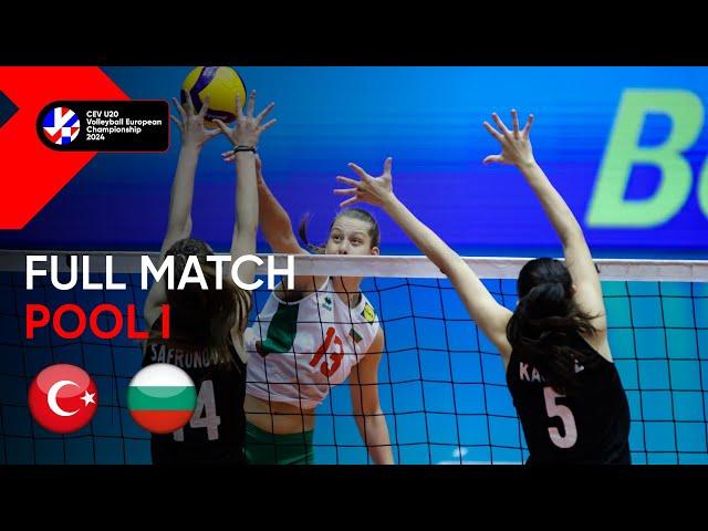 Full Match | Türkiye vs. Bulgaria - CEV U20 Volleyball European Championship 2024 | Women