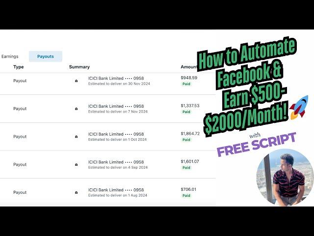 How to Automate Facebook & Earn $500-$2000/Month!  (Full Setup + Free Script)