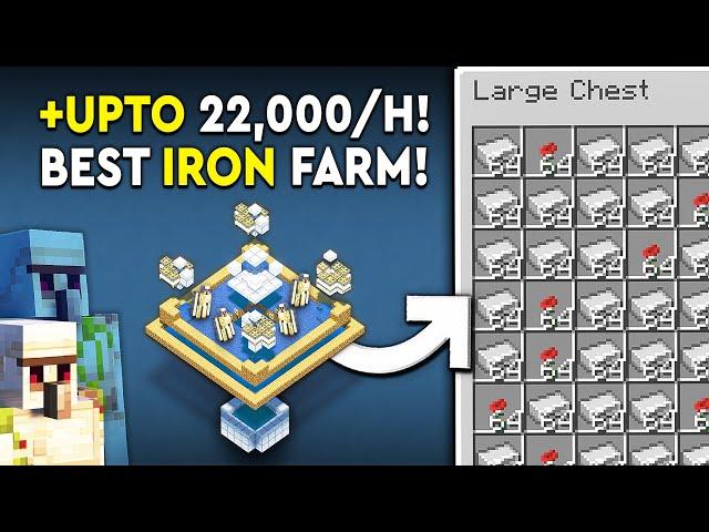 BEST IRON FARM Minecraft Tutorial - NEXT/GEN! - 100% Stable!