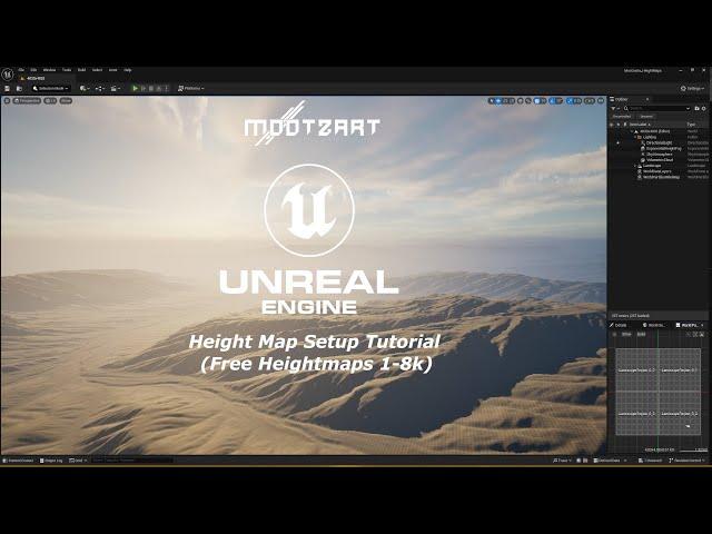 Unreal Engine 5 - Import 4k Heightmaps Tutorial Part 4 (Free Heightmaps)