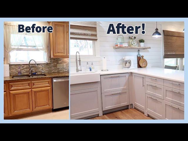 DIY Small Kitchen Remodel | Before and After Ikea Kitchen | 90s Kitchen Extreme Makeover