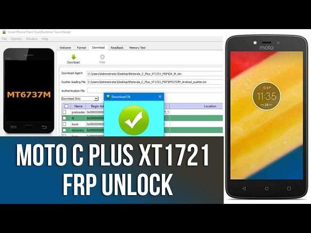 Motorola C Plus - Moto XT1721 Frp Unlock
