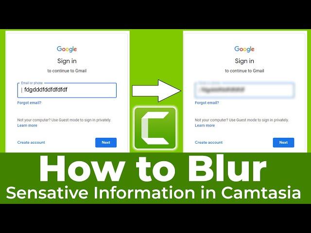 How to Blur Sensitive Information in Camtasia ।  How to Hide Sensitive Information  in Camtasia