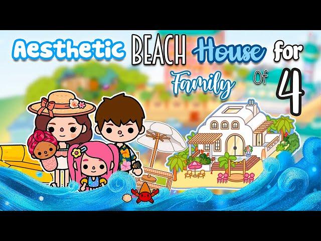 Aesthetic Beach House 🫧Decorate Cute Apartment For Family Of 4Toca Life World|Toca Boca House Ideas